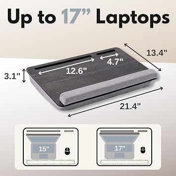 Vigo Wood-LS025 Minderli Laptop Sehpası (Antik Gri)