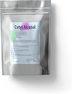 Cetyl Alcohol Cosmetic Grade 8 Ounce / 226 Grams - Cetyl Alcohol Emulsifying Wax Organic for Lotion Making & Thickener for Skin Care Products, Moisturizing Ingredient for Dry Skin