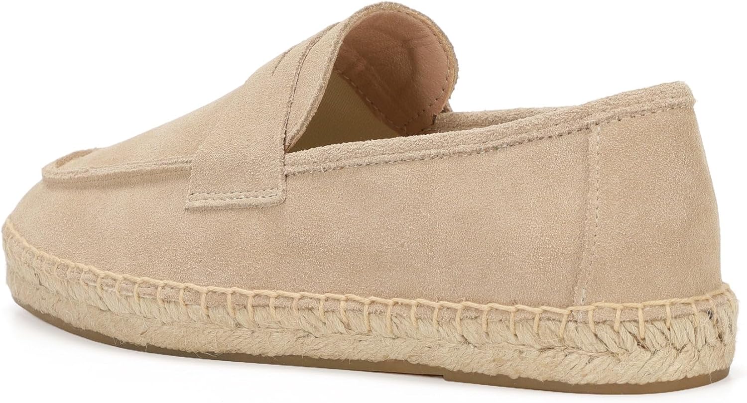 Men's Suede Espadrille Penny Loafers, Casual Slip-On Shoes