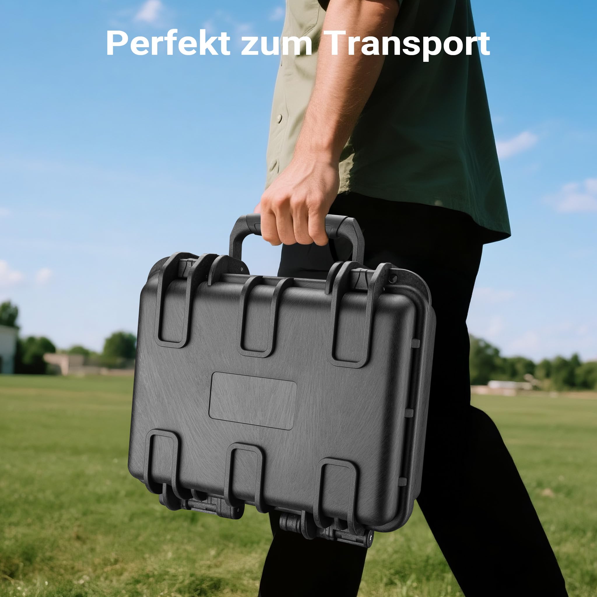 Wiltec Uniwersalny futerał 30,5 x 26,9 x 14,7 cm, wodoszczelna walizka transportowa z pianką do docięcia