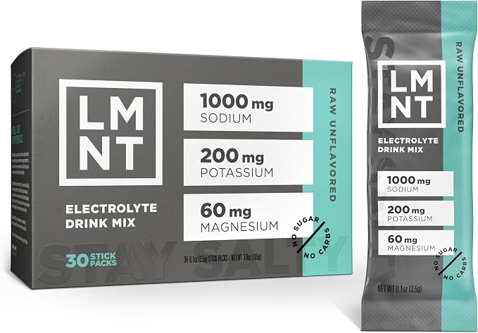 LMNT Zero Sugar Electrolytes - Raspberry Salt | Drink Mix | 30-Count