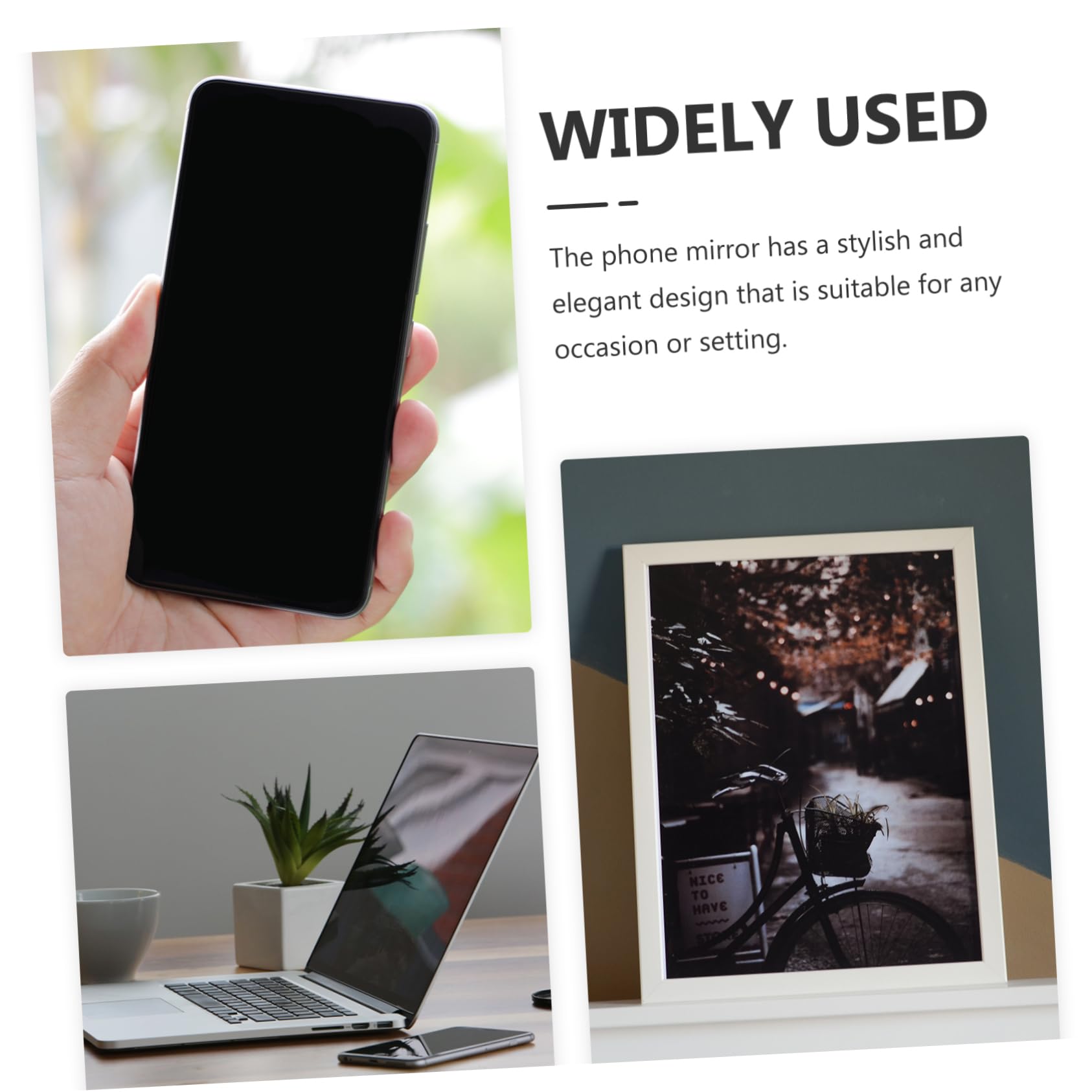 HAKIDZEL 6 Pack Mini Round Phone Camera Mirror Rear Camera Accessory for Streaming Mirror Alloy Design