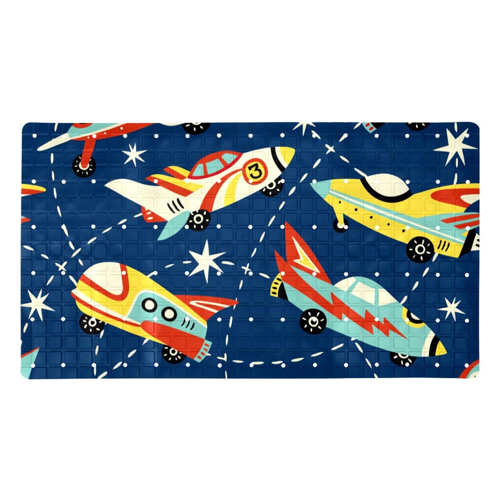 Tapis de bain antidérapant doux avec trous de drainage pour douche