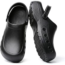 CERYTHRINA Kitchen Clogs for Men Non Slip Work Shoes Waterproof Oil-Resistant Chef Shoes with Heel Strap, Lightweight Comfortable for Long Hours Standing, Nursing, Garden, Indoor Outdoor