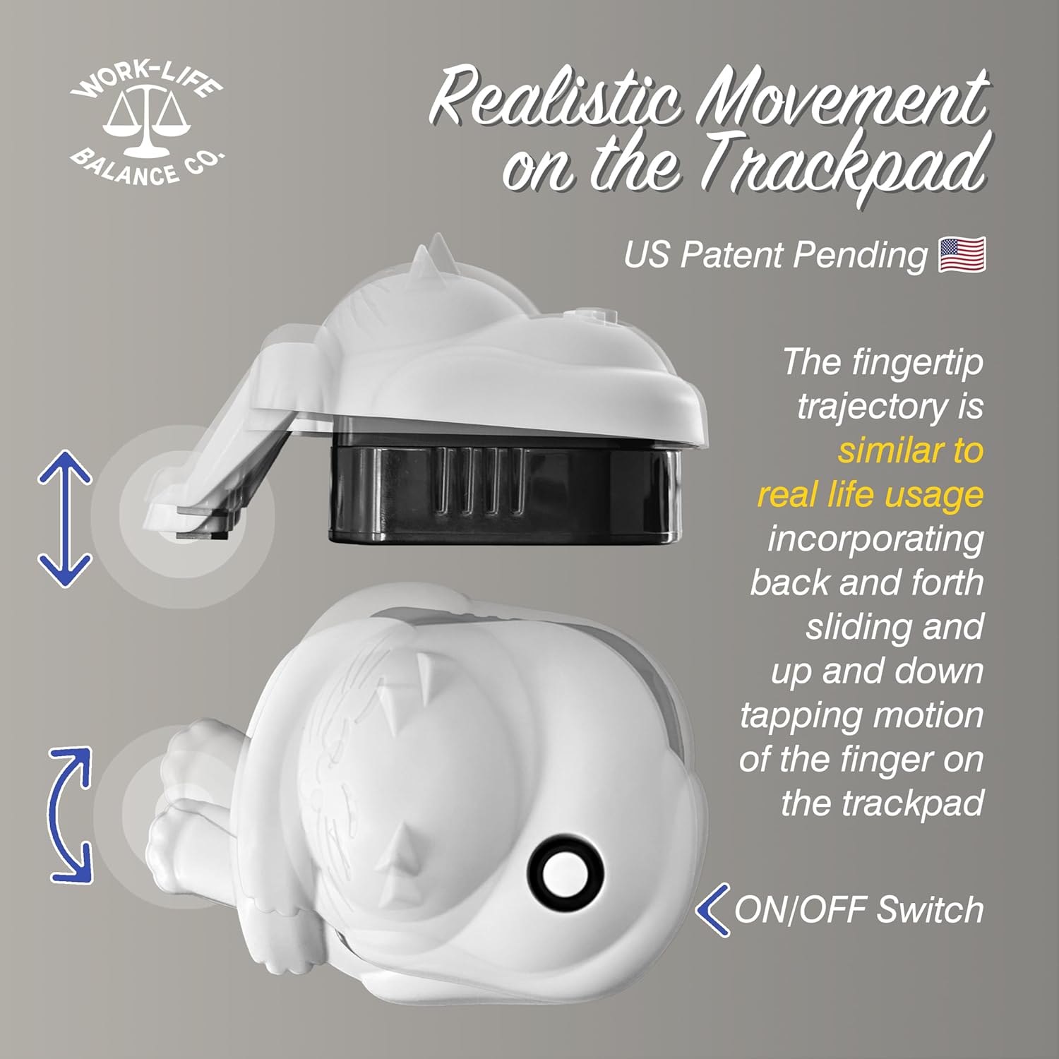 Laptop Trackpad Jiggler -AA Battery Lasts 6 Months -Undetectable -Cordless Mouse Jiggler -Does Not Work on DeII -Keeps Touchpad Active, Laptop Awake -Mechanical Mouse Mover -ON/Off Switch (Gray Cat) image 4 of 7 B0DHW9NZD1