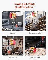 Vista 14 de VEVOR Cabrestante de elevación eléctrico 2 en 1, capacidad de elevación de 1100 libras, grúa de cabrestante portátil de 1500 W, altura de elevación