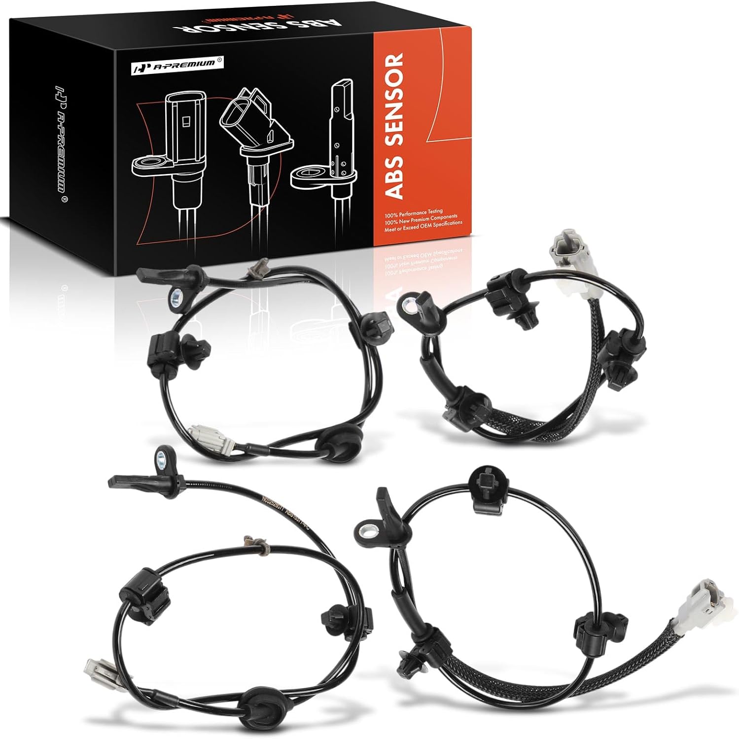 A-Premium 4PCS Front & Rear ABS Wheel Speed Sensor Compatible with Subaru Models - Outback 2015 2016 2017 2018 2019