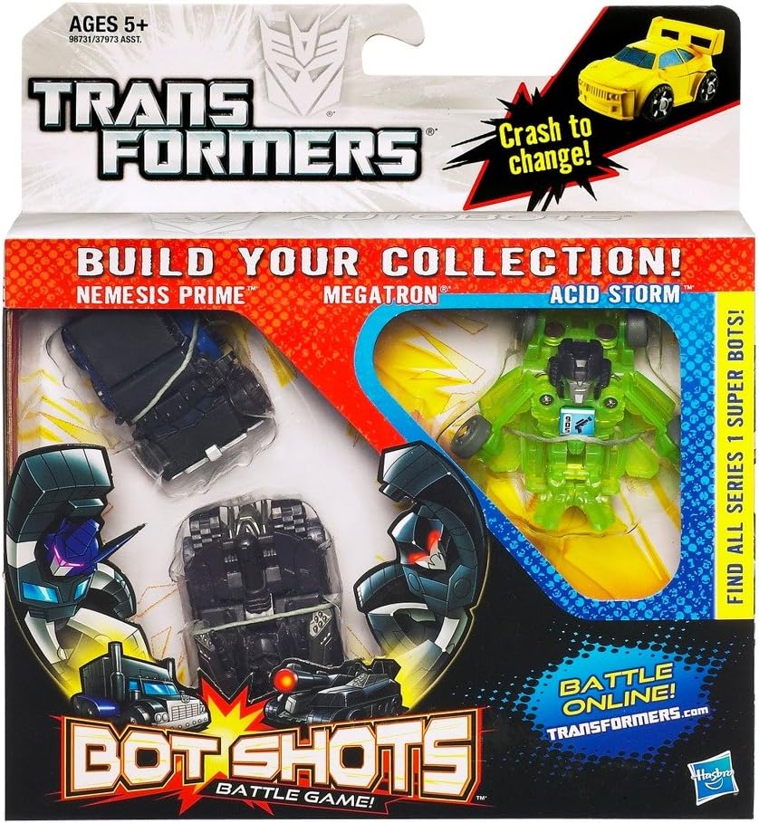 Transformers Bot Shots Battle Game Decepticons 3Pack Nemesis Prime