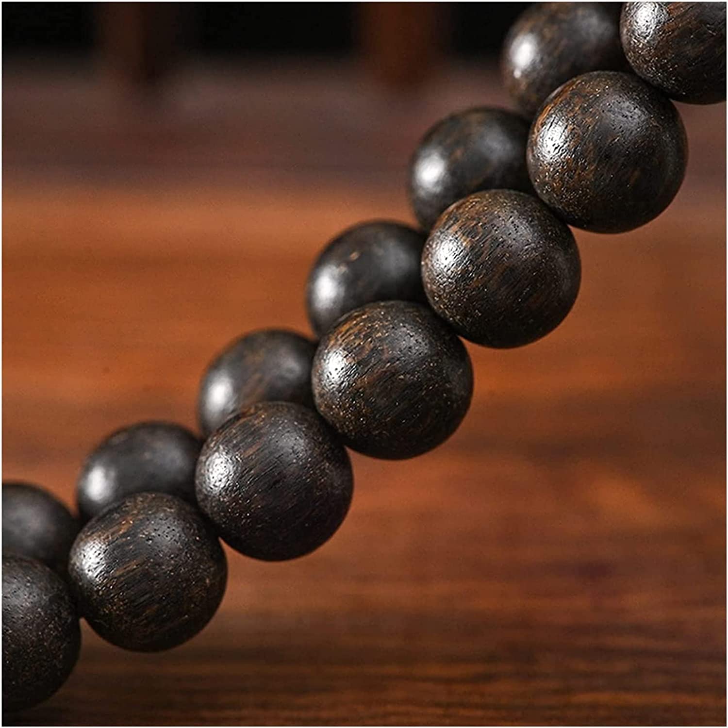 Koraliki modlitewne, naszyjnik z koralików, bransoletka, 108 koralik Mala bransoletka naszyjnik modlitewny, 8 mm naturalny koralik z agaru mankiet, biżuteria buddyjska joga akcesoria do medytacji (kol