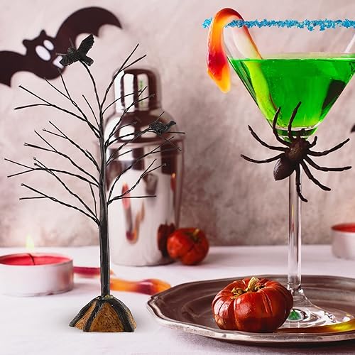 Miniatura 5 de Ysleen 6 piezas de mini árboles de decoración en miniatura, modelo artificial en miniatura, árboles para vacaciones, aldea, casa, jardín,