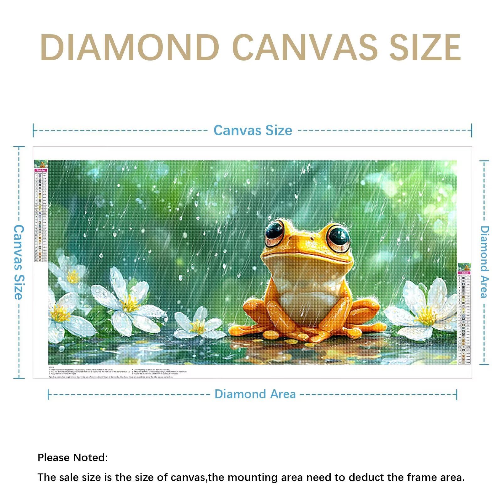 Diamond Painting Grande 200x100cm Rana Diamond Painting Adultos, DIY Animal Pintura de Diamante Manualidades Adultos, 5D Cuadrado Rhinestone Bordado Punto de Cruz para Home Decoration Regalo 0J-203
