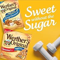 Vista 5 de Werther's Original - Caramelos duros y caramelos suaves, paquete variado sin azúcar, 3 bolsas, un caramelo duro de caramelo de 7.7 onzas, un