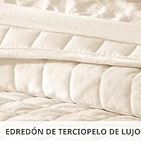 Vista 4 de RECYCO Juego de edredón de lujo de terciopelo tamaño Queen, juego de edredón de terciopelo ligero, juego de ropa de cama acolchada de tamaño grande