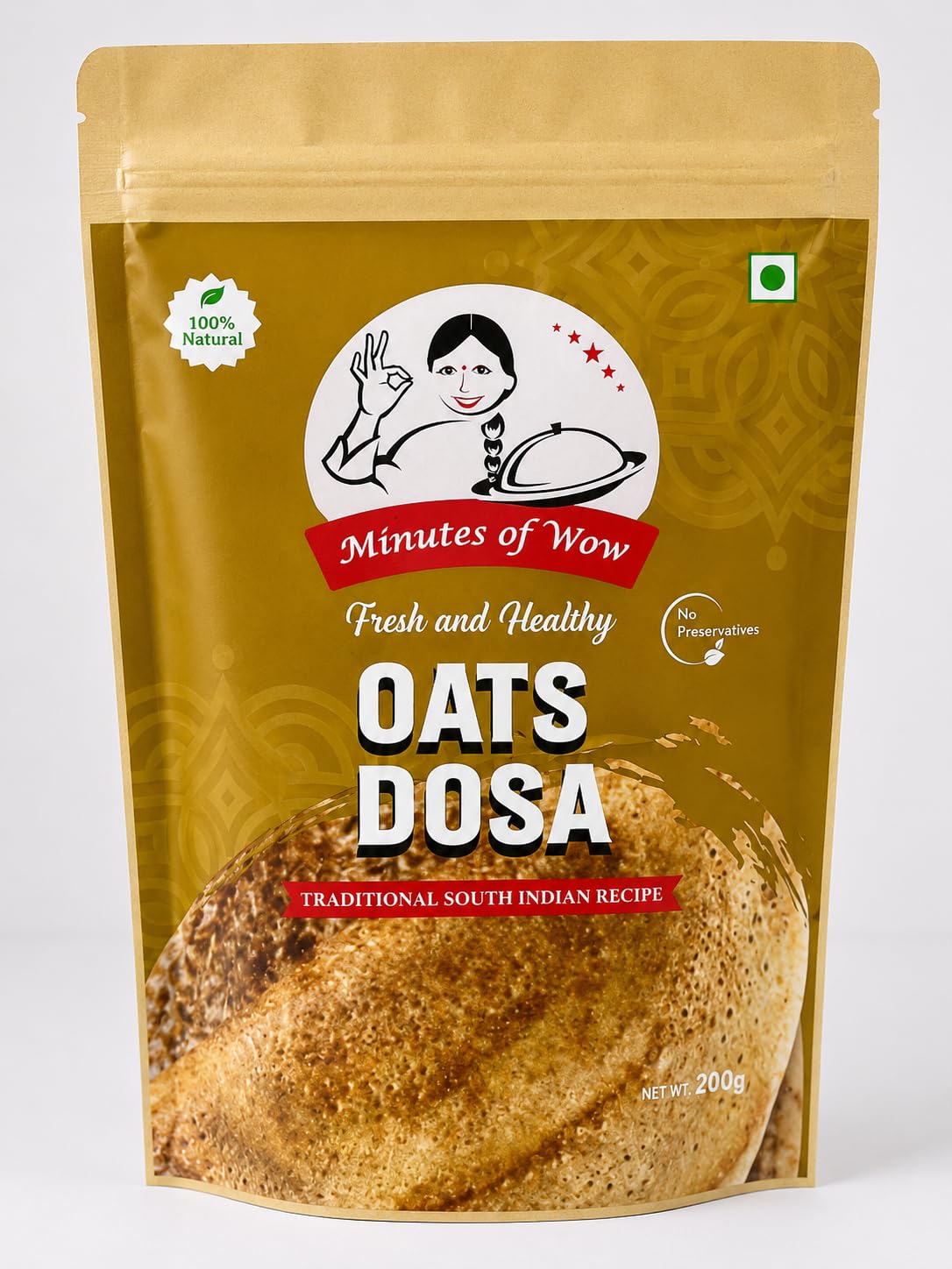 Instant Oats Dosa Mix 200g | Healthy Oats Dosa Ready Mix | High Fiber South Indian Breakfast | Quick & Easy Breakfast Mix | Crispy Oats Dosa in Minutes-image-46