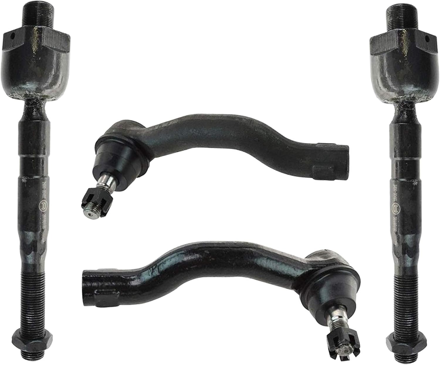 PartsW - 4 Pc Front Left Right Steering Set Tie Rod Ends Inner and Outer