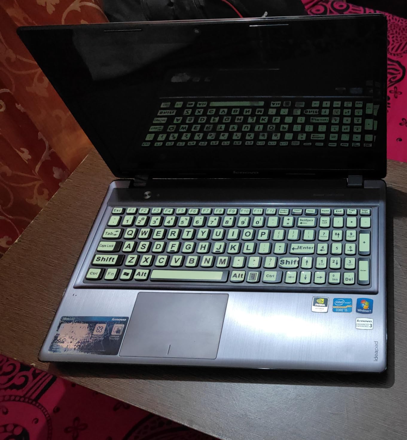 Careflection Luminous Alphabet Keyboard Stickers Keyboard Large