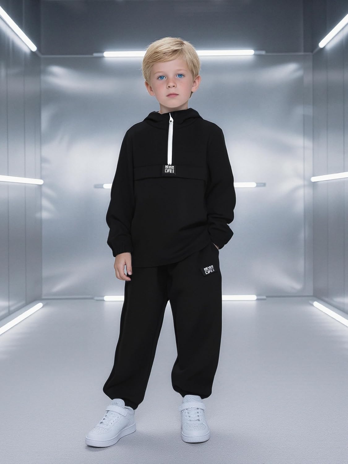 Kids Boys Clothes Color Blocking Hoodie Sweatshirts and Pant 2Pcs Fall Outfits Set Size 5-10 - Image 5