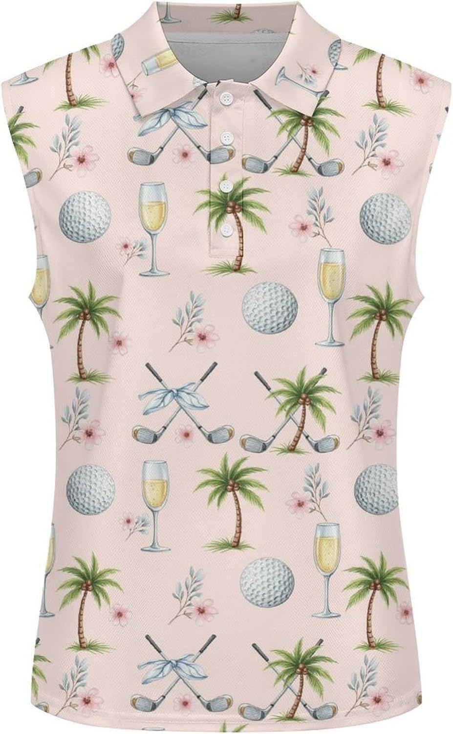 Women's Golf Shirt Sleeveless V Neck Tank Tops Wicking Tennis Athletic Polo Shirts