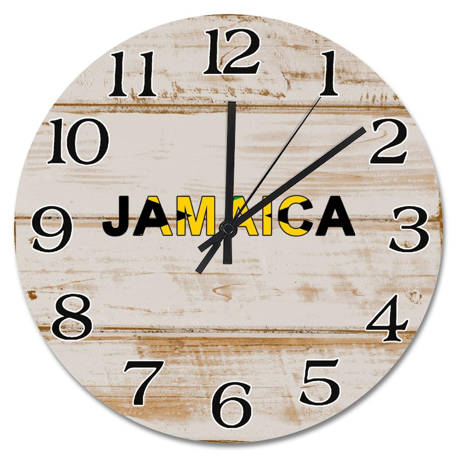 Horloge murale Jamaïque vintage pour salon et chambre déco évasion