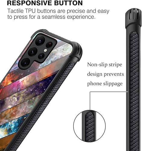 Miniatura 6 de CARLOCA Funda compatible con Samsung Galaxy S22 Ultra, diseño gráfico de identidad abstracta de nebulosa, a prueba de golpes, antiarañazos, para