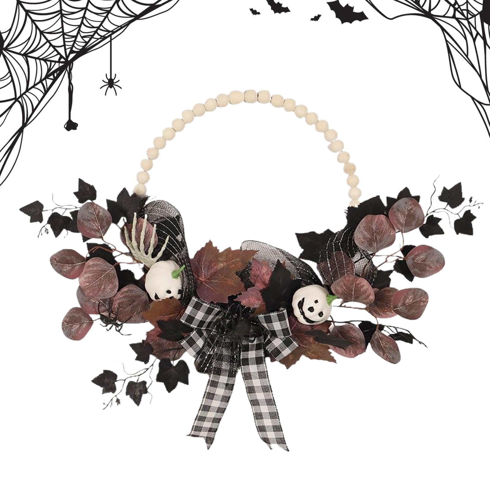 Couronne d'Halloween effrayante pour sublimer votre décoration de table et de cheminée automnale