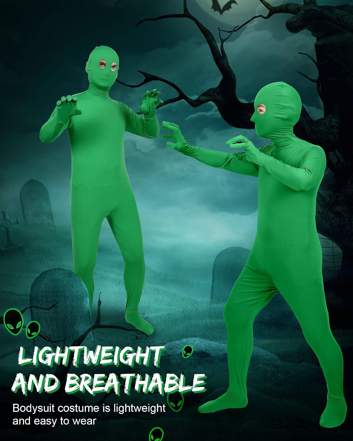 Vabean Halloween Stretch Suit Zentai Bodysuit Adult Costume Full Body Man Body Suit Costume Bodysuits for Cosplay