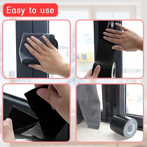 Miniatura 15 de Birllaid Cinta de sellado transparente para ventana, 2 pulgadas x 55 yardas (165 pies), cinta de sellado de aire acondicionado para ventana, sin