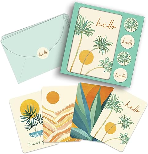 Miniatura 8 de Studio Oh! Juego de tarjetas de felicitación de lujo, tarjetas en blanco surtidas y sobres a juego, sello decorativo, 4.5 x 5.5 pulgadas, tarjetas