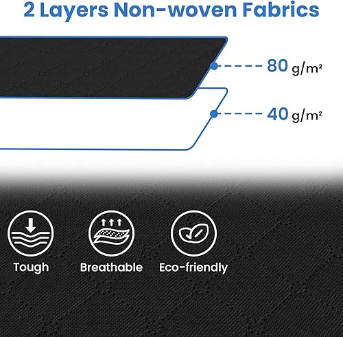 Vista 16 de Fab totes Paquete de 6 bolsas de almacenamiento plegables para mantas, contenedores de almacenamiento para organizar dormitorio, armario, ropa, Negro