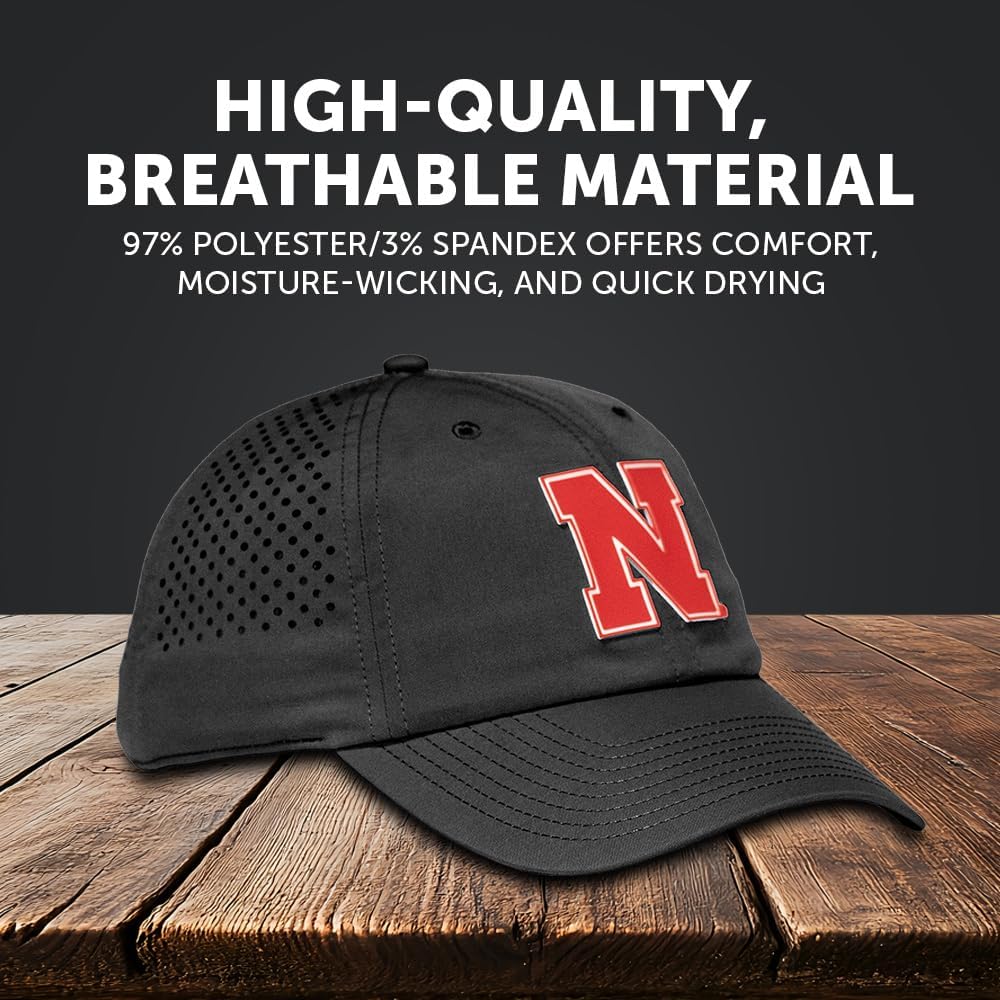 Desert Cactus Nebraska Snapback Hat – BreezePro Performance Baseball Cap with Adjustable Strap for Cornhuskers Fans (BP1) - Image 4