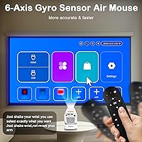 Vista 8 de Mini proyector HY260 Pro actualizado con WiFi y Bluetooth 5.4, enfoque automático/Keystone, soporte nativo 1080P para 4K, control remoto Air Mouse