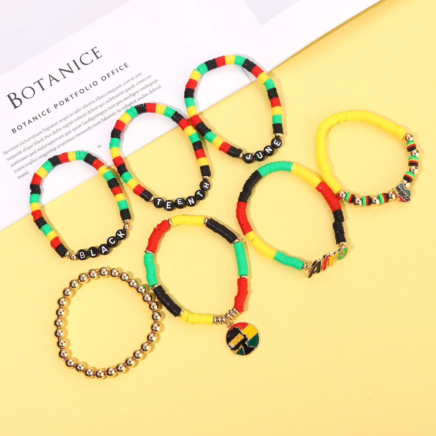 NVENF Rainbow Heishi Bracelets for Women Stackable African Vinyl Disc Bead Stretch Bracelets Bohemia Layered Surfer Bracelets Summer Beach Accessory
