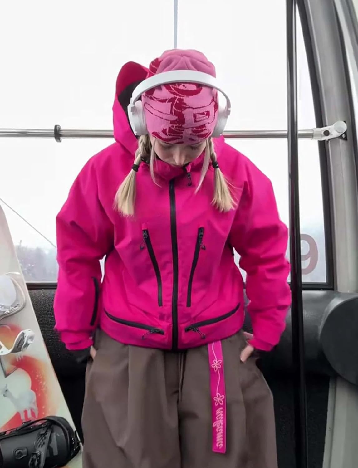 GSOU SNOW Snowboard Jacket Womens Ski Jacket Mens Snow Coat Baggy Waterproof Insulated Winter Hooded Mountain Coats - Image 3