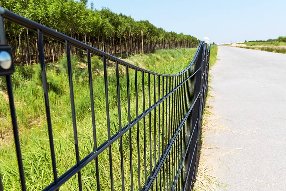 Home Deluxe - Ogrodzenie z podwójnym prętem antracytowym, dekoracja Tal - długość: 40 m wysokość: 80 cm kompletny zestaw - stal ocynkowana ogniowo - trwała powłoka proszkowa I płot ogrodowy, płot