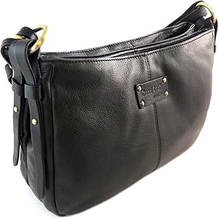 [P9863] - Borsa in pelle 'Gianni Conti' nera (3 scomparti)- 30,5x18x12 cm.