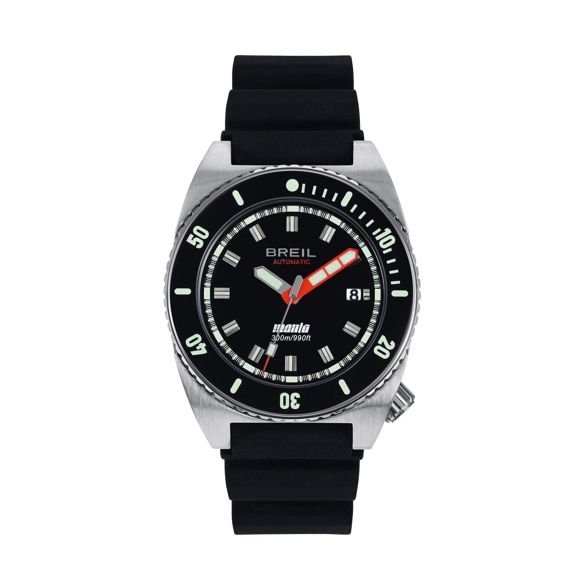 Breil, Collezione Manta Seeker, Orologio Uomo con Quadrante a Doppio Livello, Movimento al Quarzo, Cassa 42 mm in Acciaio con Finitura Matte, Resistente all'Acqua fino a 300 m, Idea Regalo