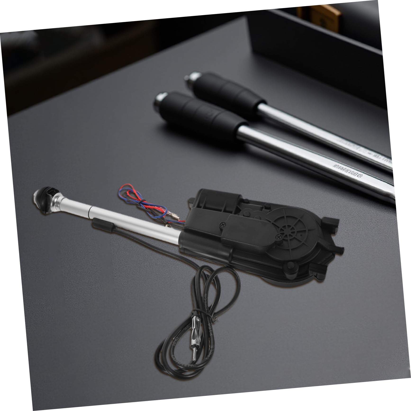Cabilock Antenna per Auto Completamente Automatica Telescopica in Lega di Alluminio Telecomando, Antenna Fm/am Retrattile per Veicoli Compatibile, Ricezione Segnale Migliorata per Uso