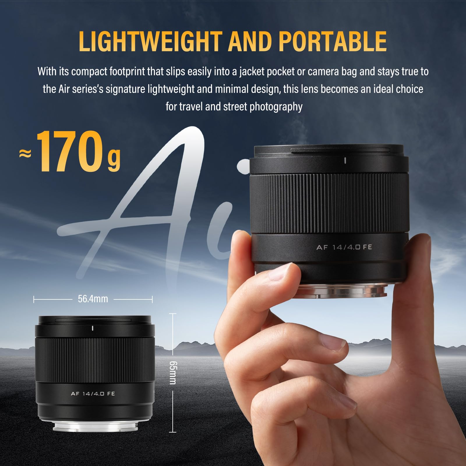 VILTROX 14mm F4.0 Air FE Mount Obiettivo Fotografico Lens per Sony E mount Camera Lenses Campo Wide Angle Full-Frame Obiettivo Autofocus per Sony A7 A9 A1 FX3 A7RV ZVE1 A7CII A6600 A6500 ZV-E10II FX30