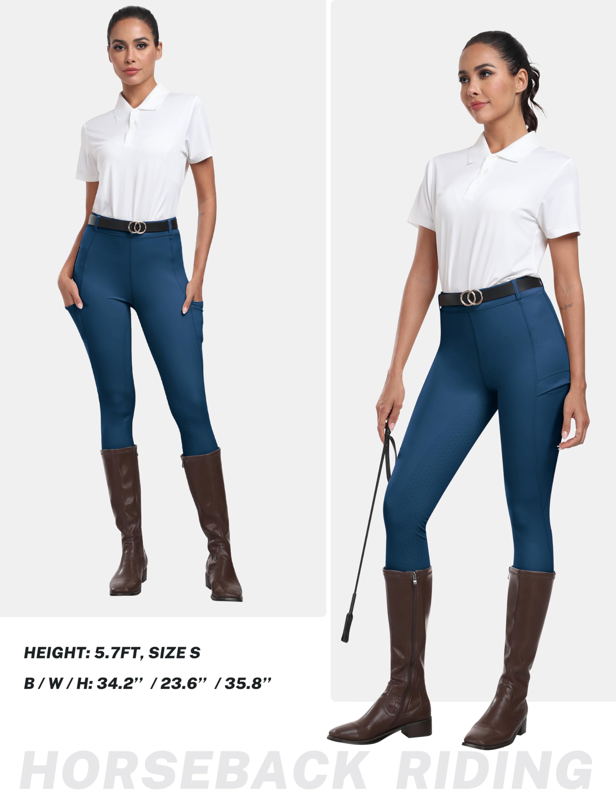 MoFiz Pantalones Hipica Mujer Pantalones Ecuestres Silicon Full Seat Mallas Equitacion Pantalones para Verano