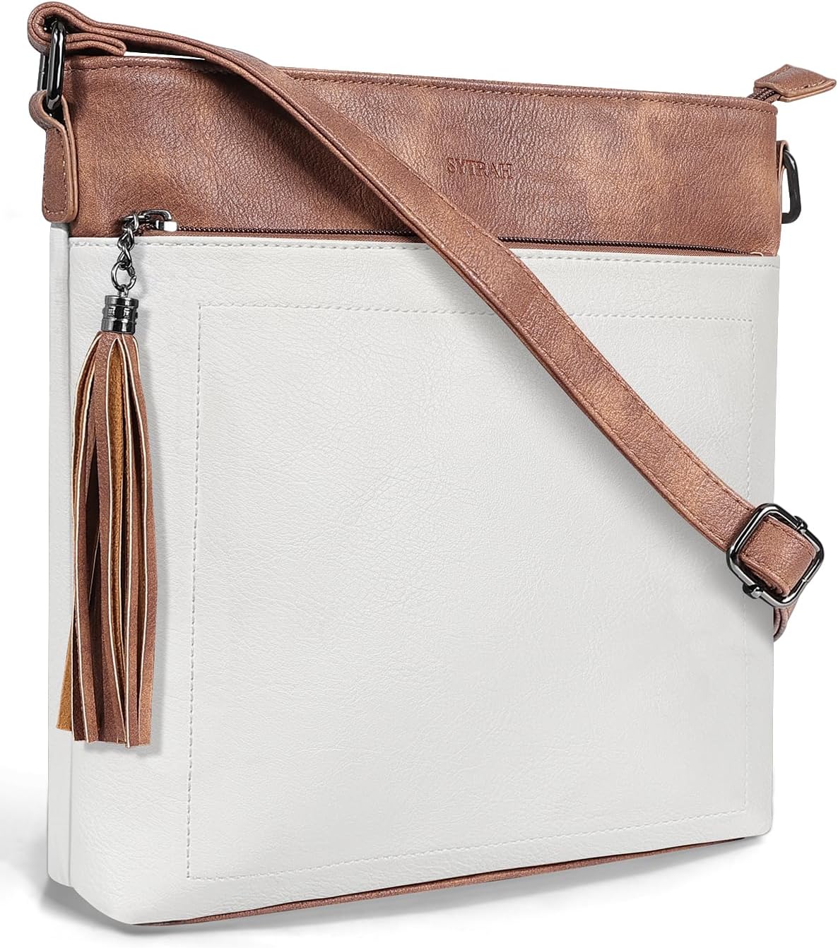 Crossbody Purses for Women, Premium Vagan Leather Crossbody Bag, Adjustable Strap Lightweight Shoulder Bag with Tassel