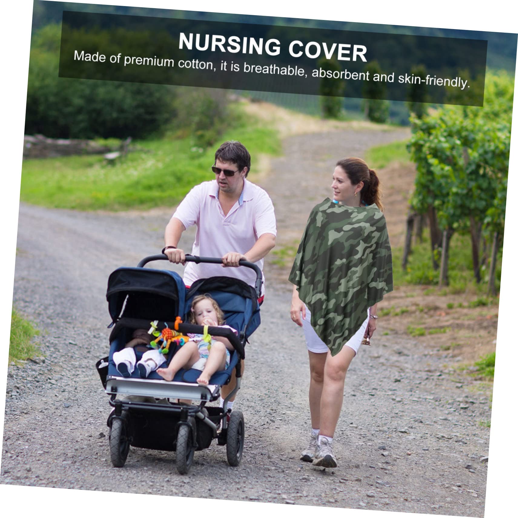 BESTonZON 3pièces Couverture Allaitement Camouflage Pour Mamans Actives Écharpe Confortable Et Légère Pour Allaitement Extérieur Idéale Pour Promenades Voyages