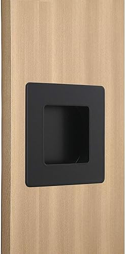 Miniatura 6 de homdiy MC009-70BK - Manija para puerta corrediza de armario, paquete de 15 manijas cuadradas para puerta empotrada, color negro, manijas de cajón
