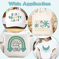 Vista 4 de Vinilo de Transferencia de Calor Bohemio Oscuro - 8 Hojas 12'' x 10'' Azul HTV Azul Egeo Vinilo para Planchar para Camisetas