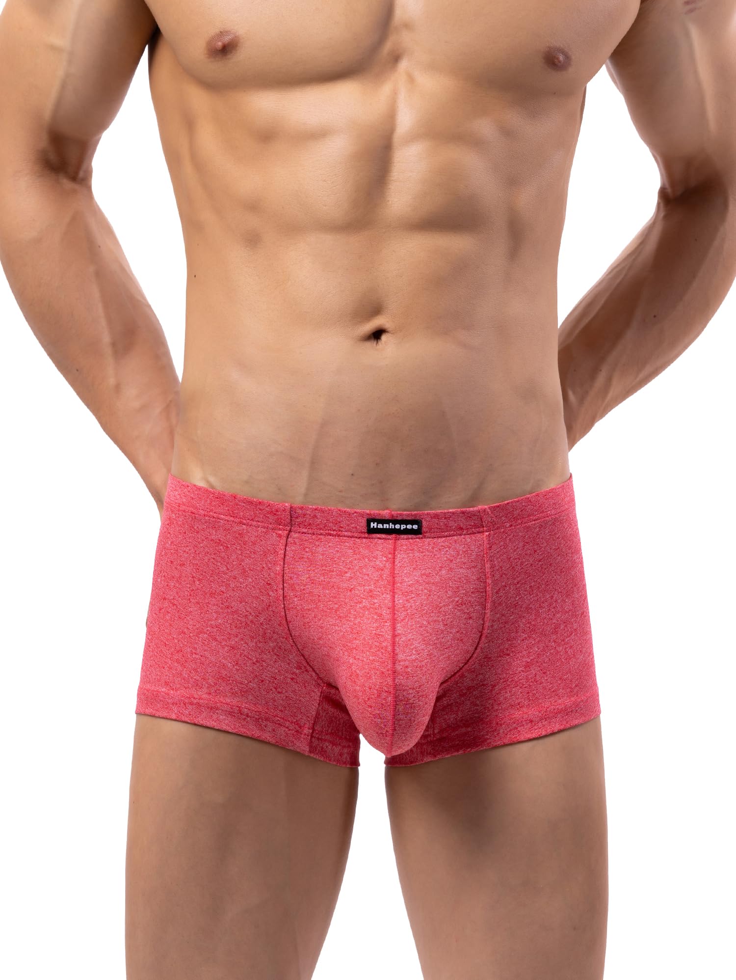 Calzoncillos tipo bóxer de algodón elástico para hombre, suaves, transpirables, de microfibra modal