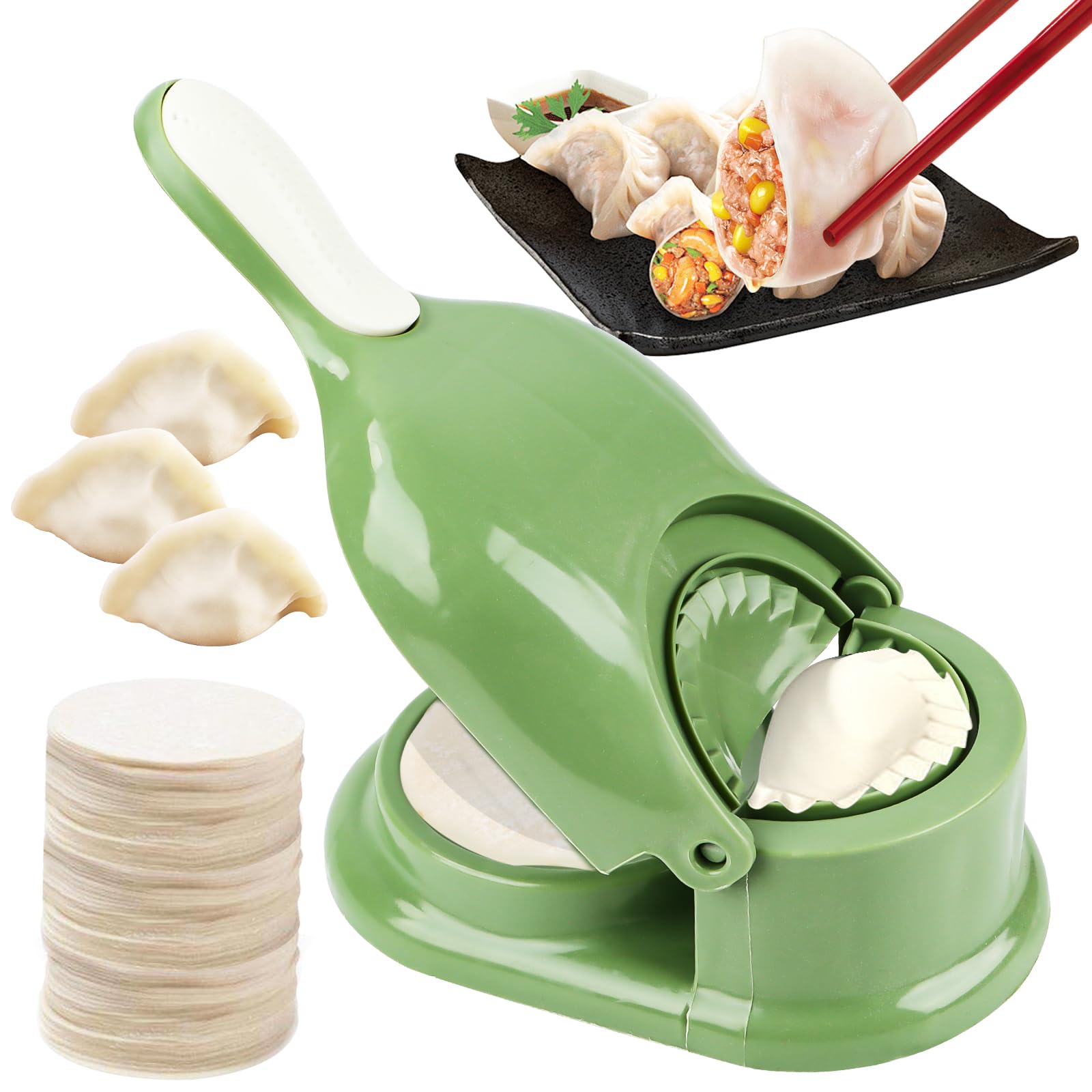 Dumpling Maker, formina per pasta, 2 in 1, Gyoza Maker, formine per ravioli manuali, per cucina Dumpling, ravioli, fare