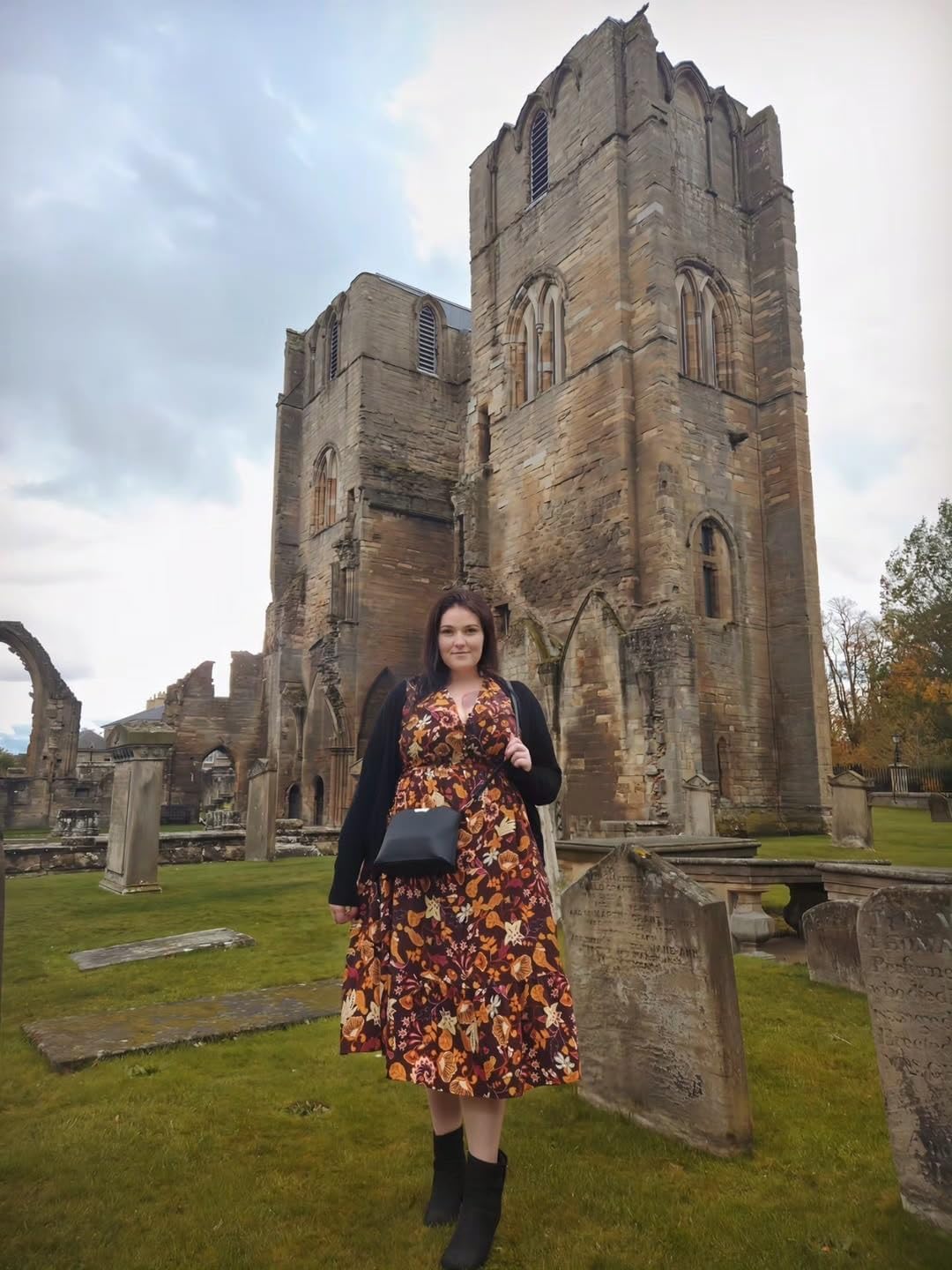 CARCOS Women's Plus Size Boho Floral Fall Dress Long Sleeve V Neck Wedding Guest Cocktail Party Flowy Midi Dress XL-5XL - Image 4