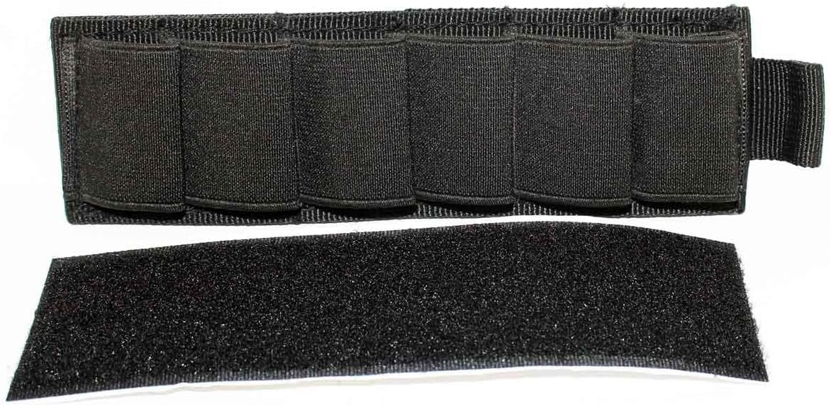 Mossberg 500 Scope Mount and Side Saddle Tactical 6 Shell Holder Quick Detach Shells Carrier Hunting Accessory Holder 12 Gauge Tactical Shell Pouch Ammo Shell Round slug Carrier Single Rail Mount.