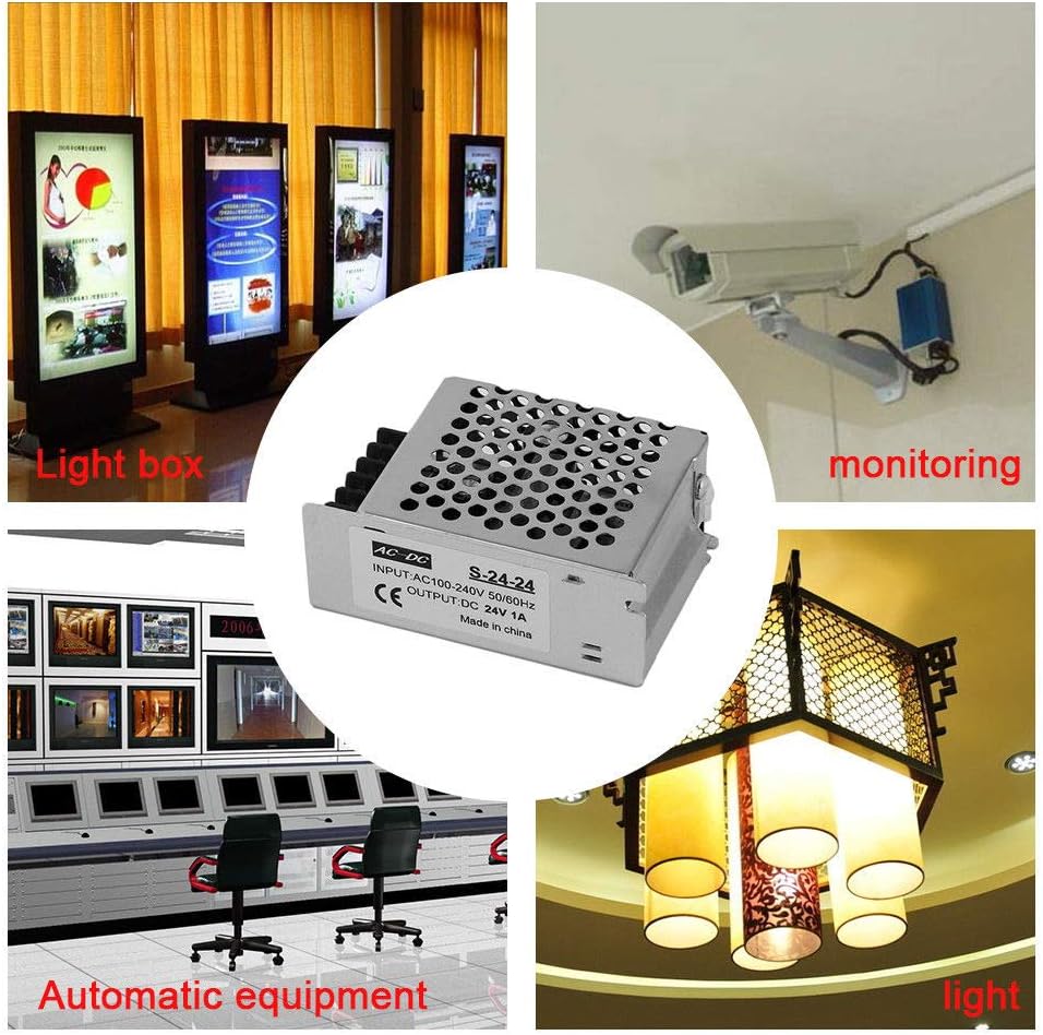 Universal DC 24V 10A 240W Power Supply Universal Regulated Switching Transformer Adapter LED Strip Lights Supply