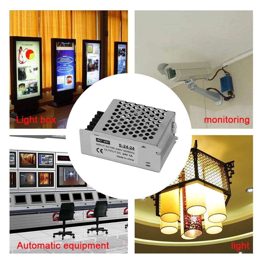 Convertidor de conmutación MASO 12V 30A 360W Transformadores de fuente de alimentación de conmutación regulados universales para tira de luz LED, CCTV, radio, proyecto de computadora