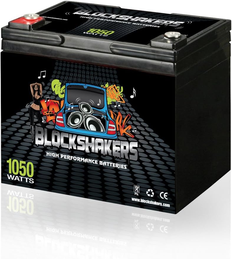 Black 12V 35AH 1050 Watts M6/T6 High Current Battery replaces Kinetik HC800